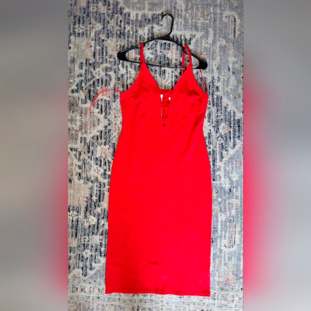 Red Giani Bini midi party dress
